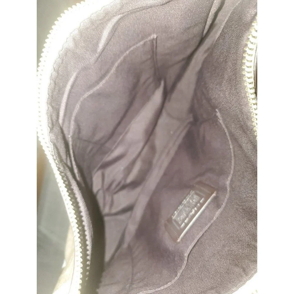 Coach Khaki Handbag with White Trim